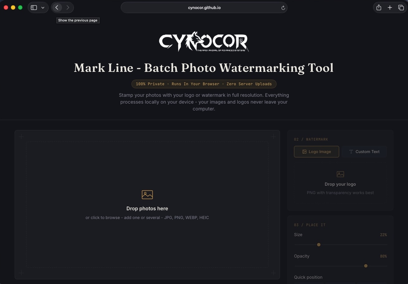 Place Watermark tool preview